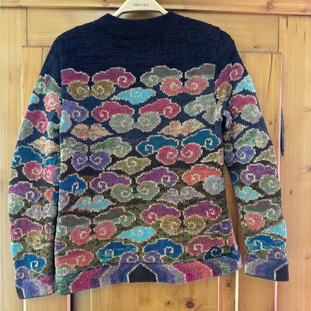 Peruvian Connection Multicolor Patterned Button Cardigan - Small - Picture 5 of 5